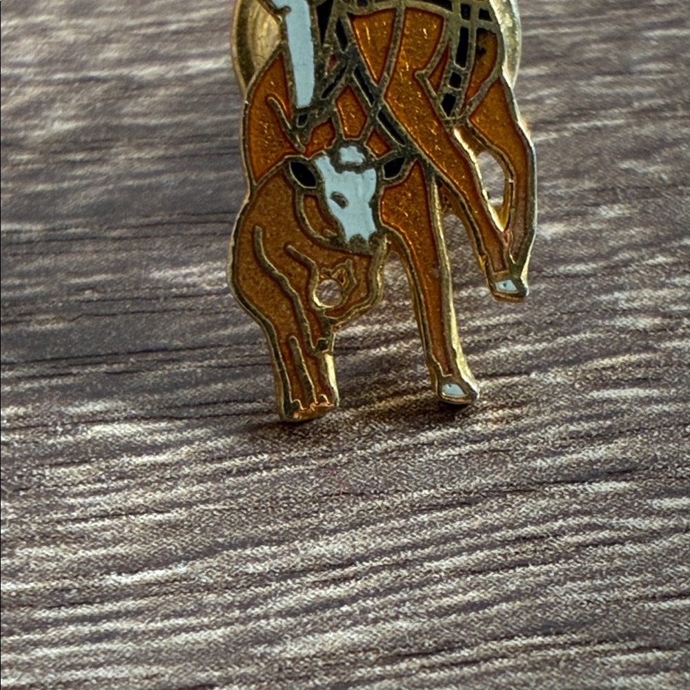 Vintage Rodeo Cowboy Enamel Pin - Picture 4 of 8